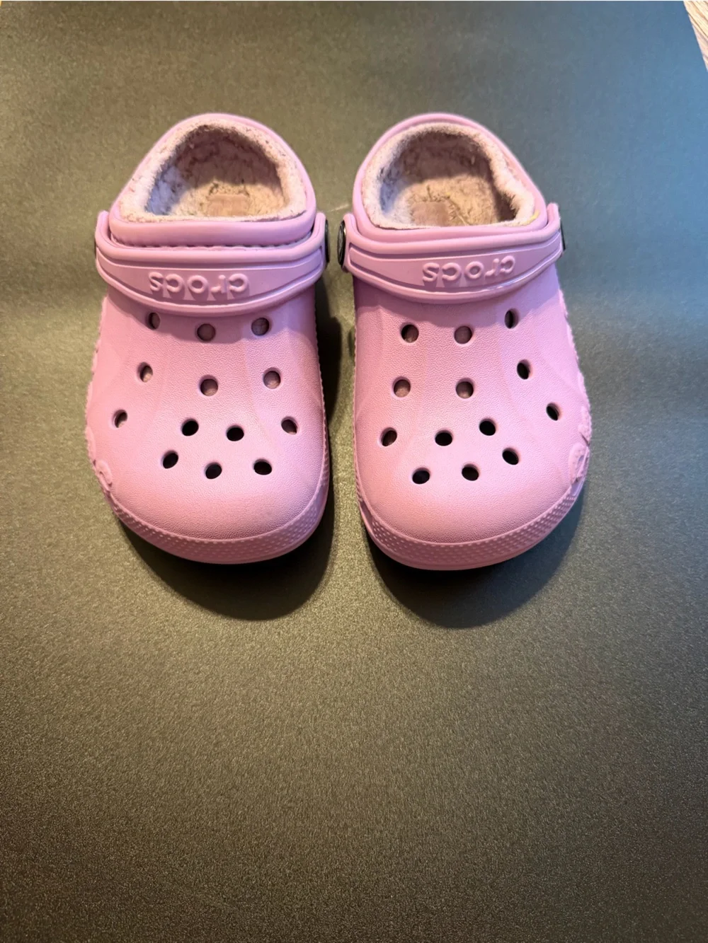 CROCS Kids Fuzz Lined Clog - Light Pink